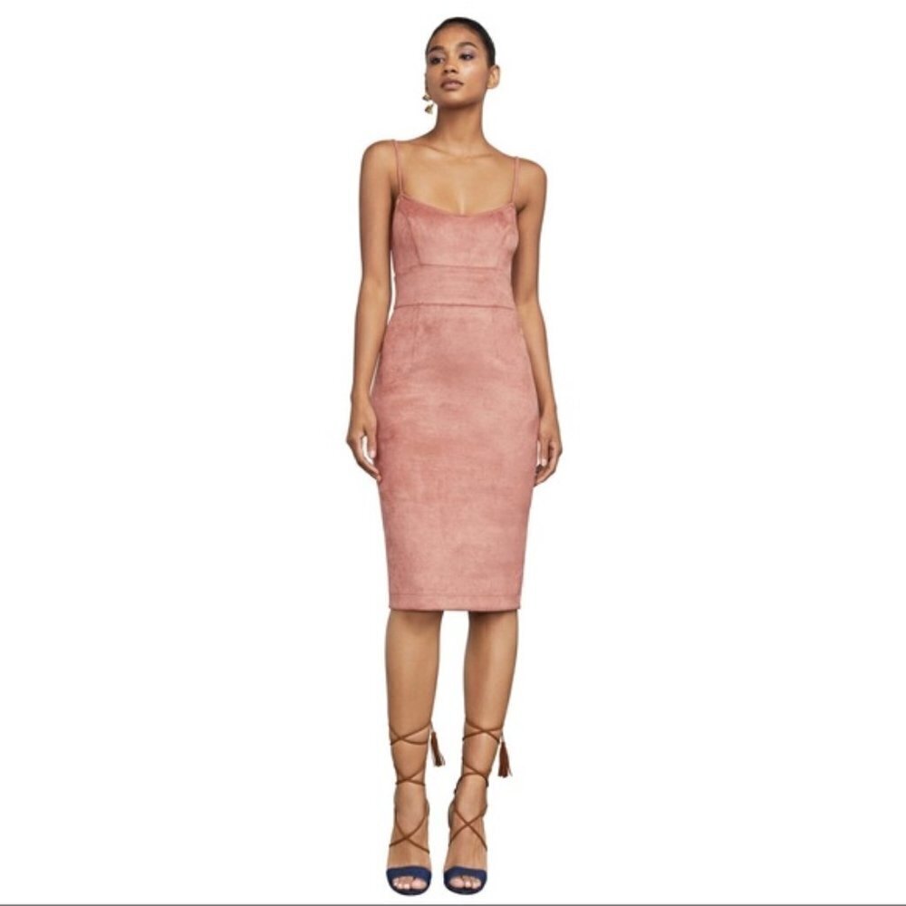 BCBGMAXAZRIA Alese Faux-Suede Dress
